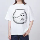 ちーのお店のガラス瓶とねこ Oversized T-Shirt