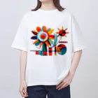 太陽の光に包まれて　Wrapped in Sunlightの太陽のように輝く オーバーサイズTシャツ