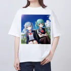 未来アニメスタジオのAIキャラクター24 オーバーサイズTシャツ