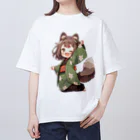 jai-to-anのたぬっぺ (Tanuppe) ver.1　狸の神様、たぬき、タヌキ オーバーサイズTシャツ