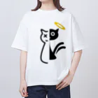 猫神商店の猫神cut (淡色Ver.) オーバーサイズTシャツ