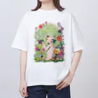 天道虫のGuardian of Flower Hair Oversized T-Shirt