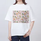 WAMI ARTのヲシテ文字いろいろ【桜花色ベース】 Oversized T-Shirt