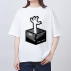 ツギハギ ニクの【Boxed * Horror】白Ver オーバーサイズTシャツ