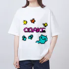 しらせのドット絵ビビットおばけねこちゃん オーバーサイズTシャツ