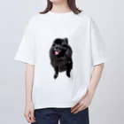 kanakoto24の黒ポメのフクちゃん Oversized T-Shirt