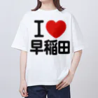 I LOVE SHOPのI LOVE 早稲田 Oversized T-Shirt