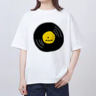 やきぱんのゆるてがきレコード黄 オーバーサイズTシャツ