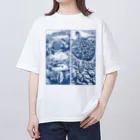 MizuHaruのBlue sea オーバーサイズTシャツ