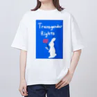 zimei-diary のTransgender Rights Rabbit  オーバーサイズTシャツ