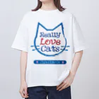 HeartToMeのねこ大好き　ReallyLoveCats オーバーサイズTシャツ