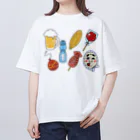 ゆちのへやの夏祭り・縁日セットイラスト オーバーサイズTシャツ