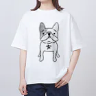 DABUROU.2-17-9のフレブル⭐︎片パンチ オーバーサイズTシャツ