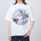 Loveuma. official shopのDreamin' Maihime. by Horse Support Center Oversized T-Shirt