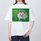 せど はるなのSUZURI shopの緑の花 Oversized T-Shirt