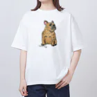 noe_to_meg (ノエとめぐ)のきょろりフォーンブヒ オーバーサイズTシャツ