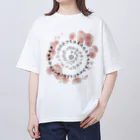 COCONUTchanのカタカムナ渦巻き第5首第6首お花デザイン Oversized T-Shirt