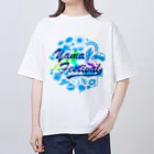 川上牧場のヤマフェスステッカー（水色） オーバーサイズTシャツ