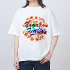 川上牧場のヤマフェスステッカー（橙色） オーバーサイズTシャツ