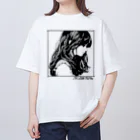 みゆみん@YouTuber ／M|Little Kit Foxのmonochrome Tシャツ Oversized T-Shirt