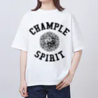 LEELA 〜 official shop 〜のCHAMPLE SPIRIT 〈ブラックプリント〉 オーバーサイズTシャツ