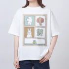 makomoのおもしろショップのうれしい絵ポスター Oversized T-Shirt