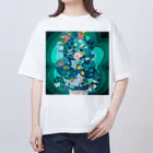 shirakamihakushiのピーコックグリーン Oversized T-Shirt