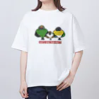 ねぐせSHOPのズのつく3羽 オーバーサイズTシャツ