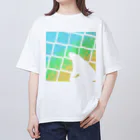 あざら氏のシロクマシルエット(四角) Oversized T-Shirt