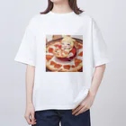 がみみしょつぷのピザを食べるデブ オーバーサイズTシャツ