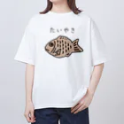 器用貧乏_Mrs.たぬきのたい焼き オーバーサイズTシャツ