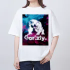 Gorizly OfficialのGorizly_ロゴ #002(White) オーバーサイズTシャツ