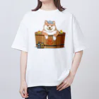 Sky00のしばいぬ温泉最高くん オーバーサイズTシャツ