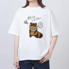 器用貧乏_Mrs.たぬきの何にもしたくない、たぬきさん オーバーサイズTシャツ