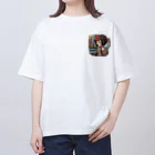 streetsnapの可愛いタトゥーだらけの女性、両面プリントTシャツ、期間限定 オーバーサイズTシャツ