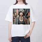 streetsnapの可愛いタトゥーだらけの女性、片面プリントTシャツ、期間限定 オーバーサイズTシャツ