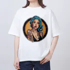 streetsnapのUrban Inked Chic、片面プリントTシャツ、期間限定 Oversized T-Shirt
