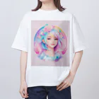 でぃーぷのPASTEL COLOURS GIRL Oversized T-Shirt