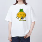 YUTANEKO公式ショップのパイナップルの日 オーバーサイズTシャツ