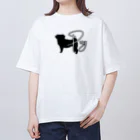 犬好きさんのためのTシャツ屋さんのパグ　Tシャツ　Ver.1 オーバーサイズTシャツ