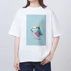 ちりげむしのCAPandKABUTOGANI オーバーサイズTシャツ