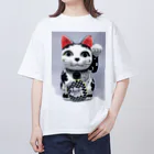GENRYUの招き猫・無 オーバーサイズTシャツ