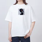 Daruma-StoreのHeadphones Girl A Oversized T-Shirt