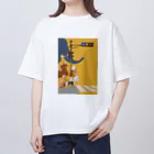 内海　憂　女の子と優しい動物さん達の優しい動物さんと女の子 Oversized T-Shirt