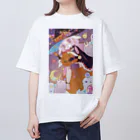 山葵亭の飴と兎の魔女っ娘 Oversized T-Shirt