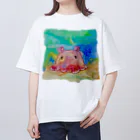 onmycolorの楽描き店のめんだぁこさん オーバーサイズTシャツ