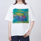 onmycolorの楽描き店のはこぷく代さん オーバーサイズTシャツ