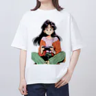 80's-90'sRetroAnimeStoreのレトロゲームガール オーバーサイズTシャツ