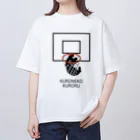 Suzutakaのくろねこクロル（バスケットボール） オーバーサイズTシャツ