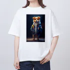 🔥AI art shop🔥のやんちゃな学生風の子犬 Oversized T-Shirt